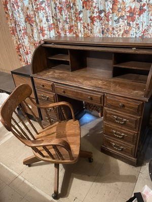 Vintage Antique Wooden Roll Top Desk Ebay Antique Style Roll Top Desk