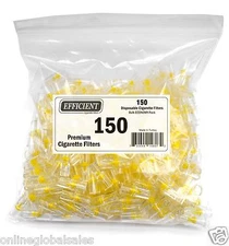 EFFICIENT Bulk Cigarette Filter Tips Block, Filter Out Tar & Nic (150 Filters)