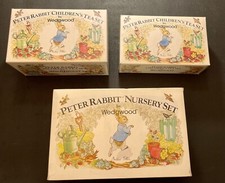 Vintage Wedgwood Miniature Peter Rabbit 13 Pc Tea & Coffee Set FREE SHIPPING!