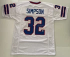 OJ Simpson Autographed / Signed White Jersey XL NFL Buffalo Bills Authenticated