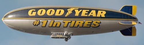 GZ-22 Loral Goodyear Tire Airship Blimp Wood Model Replica Large Free Shipping