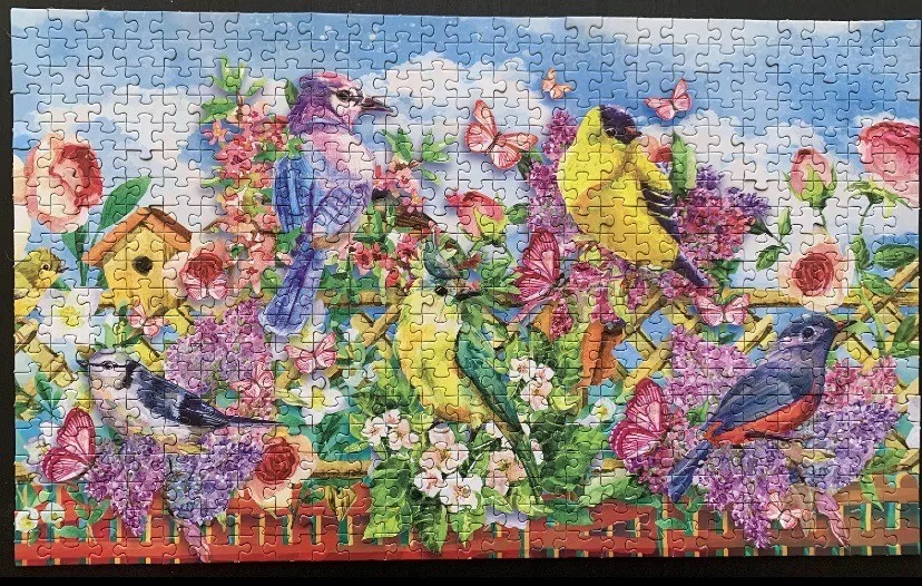 Quebra-cabeça, Pássaros da Primavera no Jardim, Caixa de Arte, 500 Peças - Imagem 2 de 2