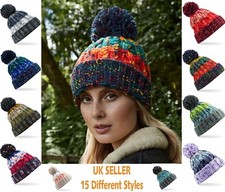 Ladies Golf Premium Warm Woolly Bobble Hat Fluffy Gift Pom Pom Beanie Womens