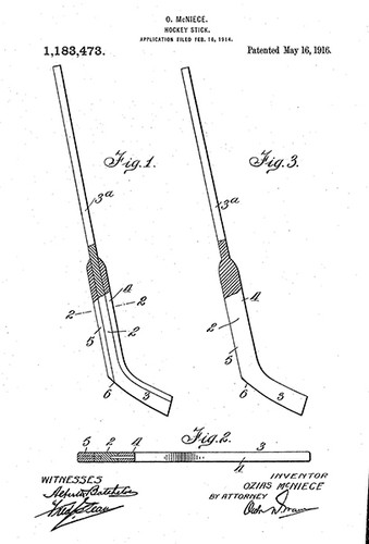1916 - Hockey Stick - O. McNiece - Patent Art Poster - Picture 3 of 3