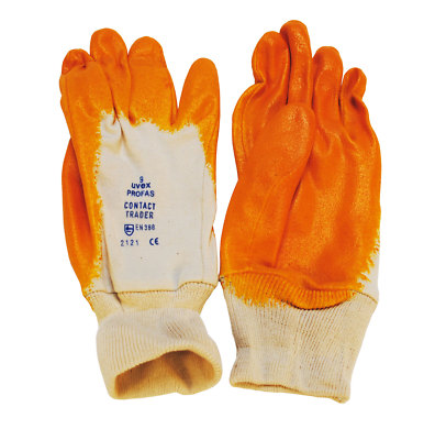UVEX Contact Trader EN 388 Nitril Arbeitshandschuhe Größe 9 orange Handschuhe