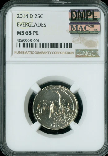 2014 D ARCHES QUARTER NGC MS68 PQ PL DMPL SOLO FINEST REGISTRY MAC SPOTLESS *