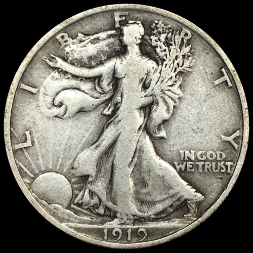 1919 Walking Liberty Half Dollar VF++ Very Fine Condition Cleaned Key Date A468