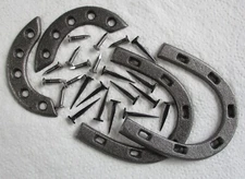 British Army:"AMMO BOOT HEEL & TOE PLATES" (With Fixing Nails/Screws, Sizes 7-8)