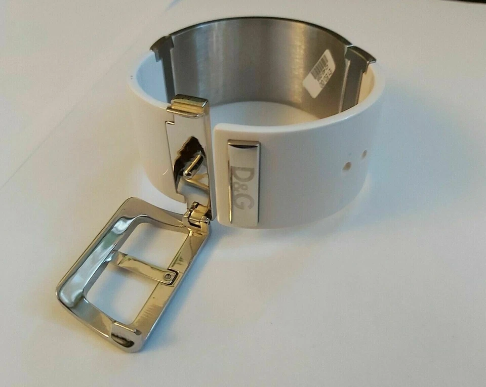 Brazalete cerca de plástico/SS con logotipo en bucle DJ0647 de joyas Dolce & Gabbana D&G Foto 4 de 4