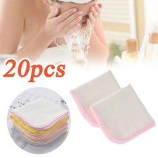 20x Cotton Face Facial Cleansing Muslin Cloth Towel Cleaning Makeup Dirt Removal