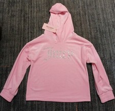 Juicy Couture Kids Pink Velour Velvet Hoodie Jacket/Size 5/New         A5 