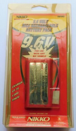 NIB Nikko 9.6V NiCd Red Rechargeable Battery Pack 1296, Use with any R/C Vehicle