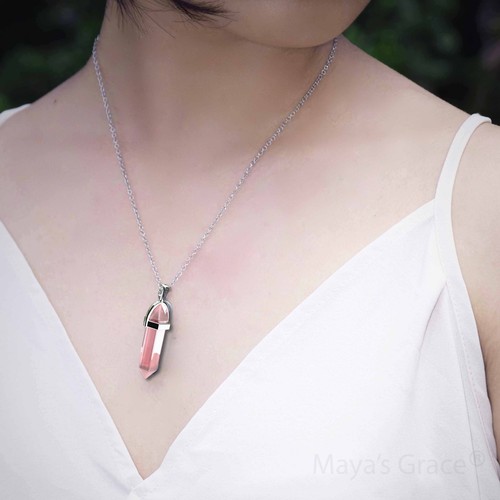 Maya's Grace Gem Stone Quartz Pendant Natural Crystal Necklaces for Women Girls - 第 17/30 張圖片