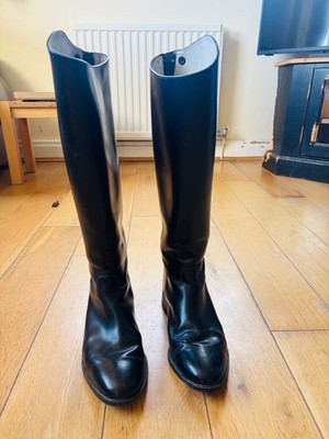 Regent schwarze Lederreitstiefel Gr. 7