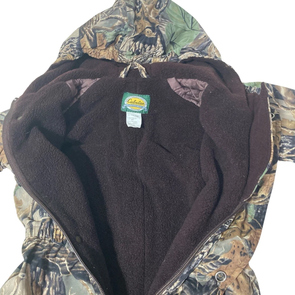 Cabelas Niño Pequeño 4T Camuflaje Traje de Nieve Con Capucha Una Pieza Invierno Caza Esquí Foto 2 de 4