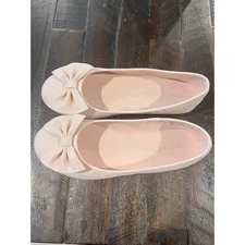 Kelly & Katie Girls Ballet Flats Pink Glitter Bow Slip-On Size 6