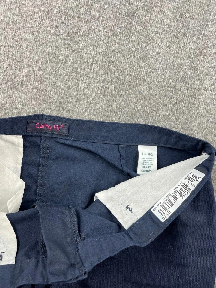 Pantalones informales Cintas para mujer azul marino talla 16 RG Foto 2 de 4