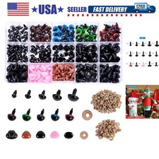 Plastic Safety Eyes and Noses with Washers 570 Pcs, Craft Doll Teddy Bear Nos...