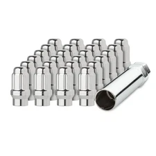 24 Chrome 12x1.5 Closed End ET Spline Tuner Lug Nuts for Aftermarket Wheels