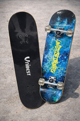 Unibest Skateboard Deck Funboard Holzboard 80x20cm Ahornholz Kinder