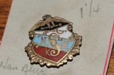 Eagle Cross Swords Fraternal OrganizationLaapel /Hat  Pin Gold Filled from 1908*