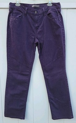 Levi's 505 Dark Purple Studded High Waisted Straight Leg Jeans Size 12