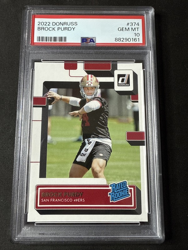 2022 Panini Clearly Donruss - Rated Rookie Brock Purdy #99 (RC) PSA 10 Gem Mint