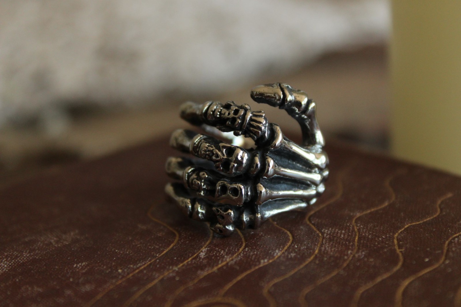 Gothic Statement Ring, Skeleton Hand and Fingers,… - image 4
