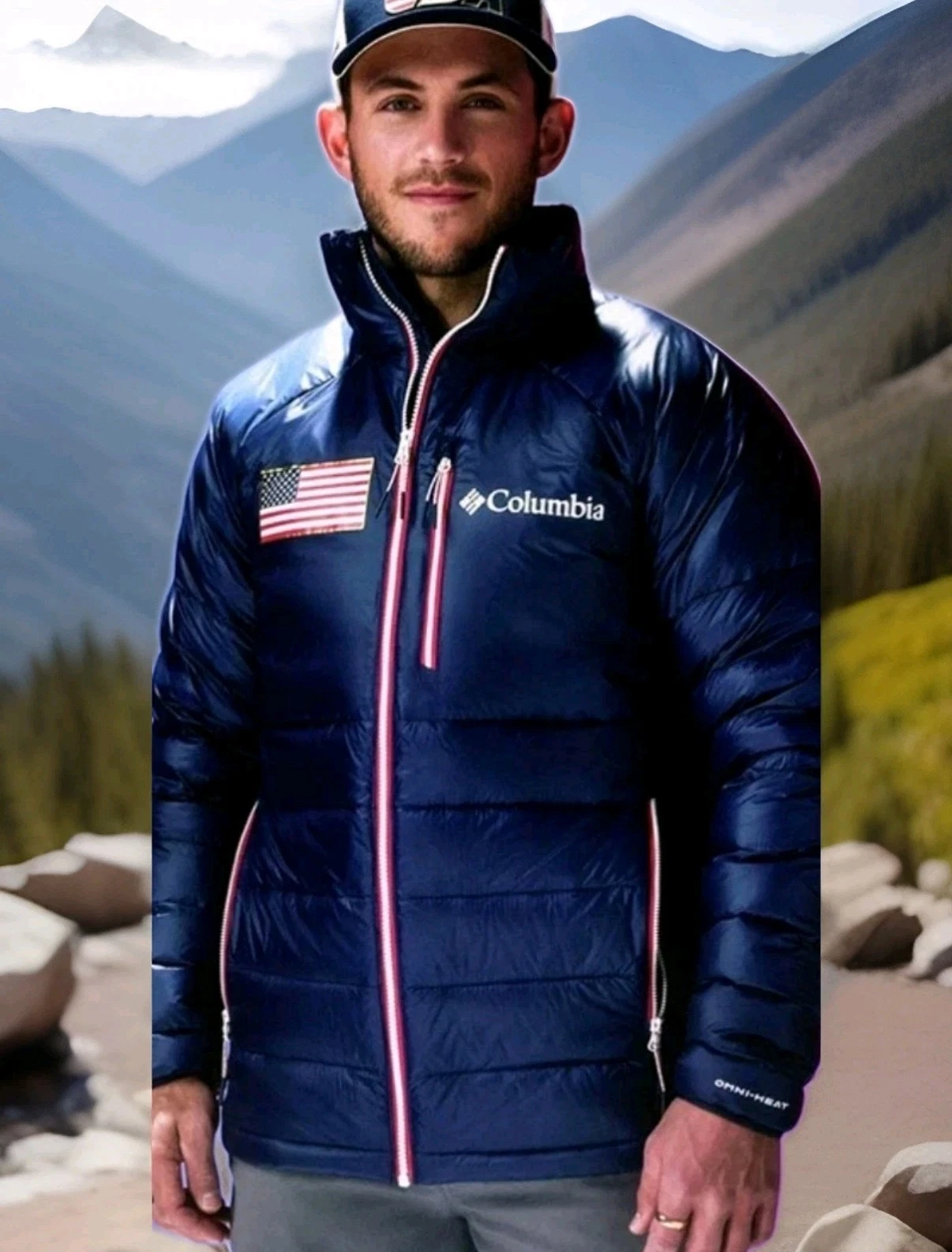 Mens Columbia Team USA 2026 Down Omni Heat Gold Official Jacket New Tags Sz XXL