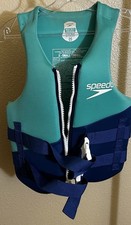 Speedo Type III PFD Turquoise Life Jacket Vest Unisex Adults Size XS/S