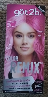 Got2b Color Remix Customizable Semi-Permanent Hair Color Shocking Pink 093