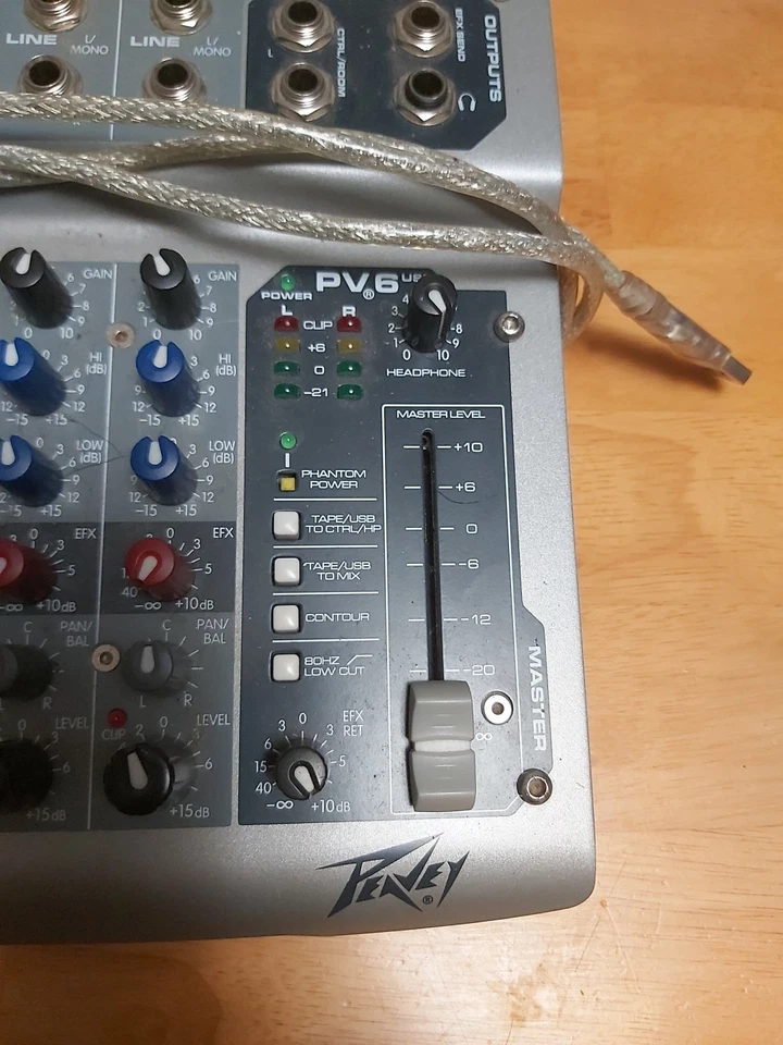 PEAVEY PV6 USB 6 Channel Compact USB Mixer - PARTS ONLY  - Image 2 of 4