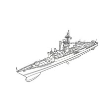 MRY-SFW SSC350163 1/350 Military Model USS Knox Class Frigate Water Line