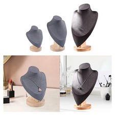 Jewelry Bust Display Necklace Mannequin Decoration Showcase Stylish Wood