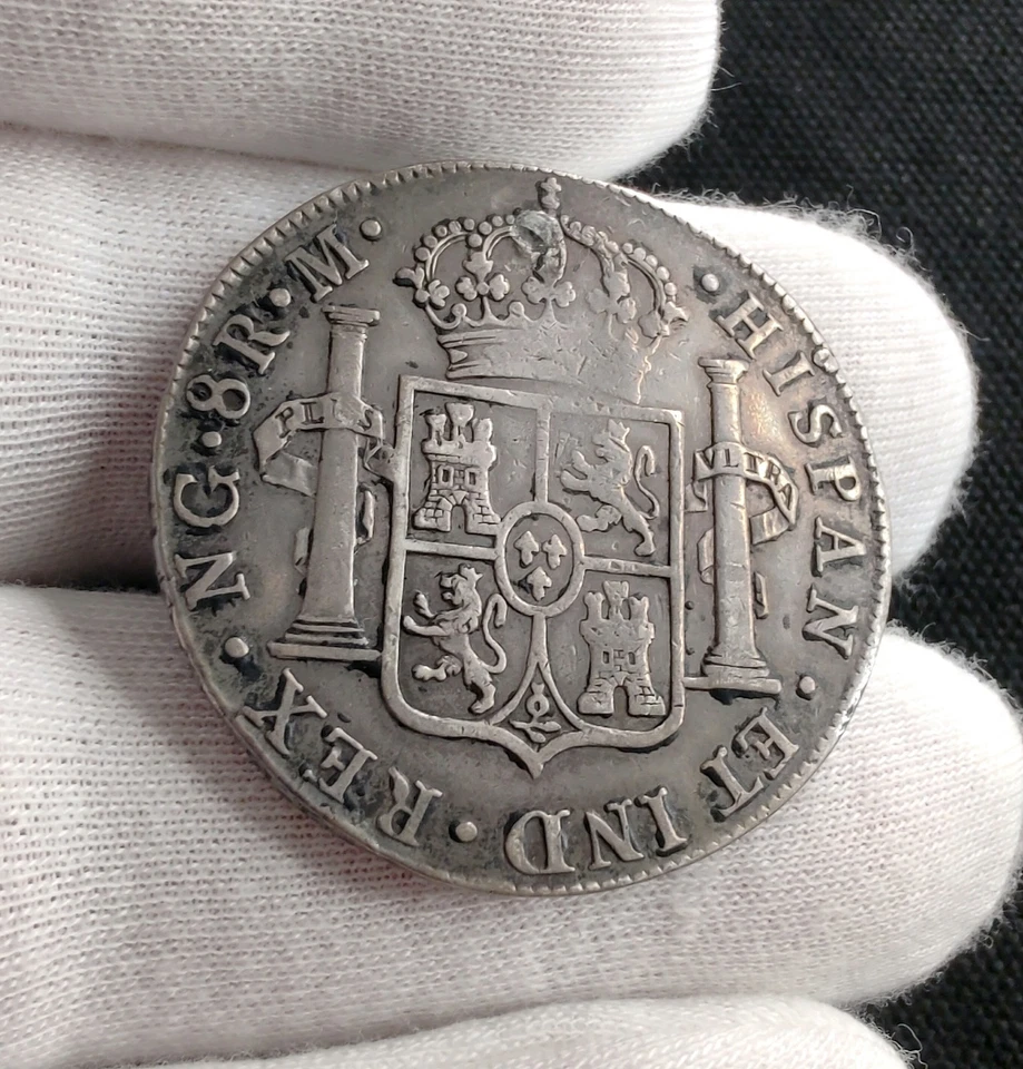 1818 Guatemala M 8 Reales silver colonial coin - Image 4 of 4