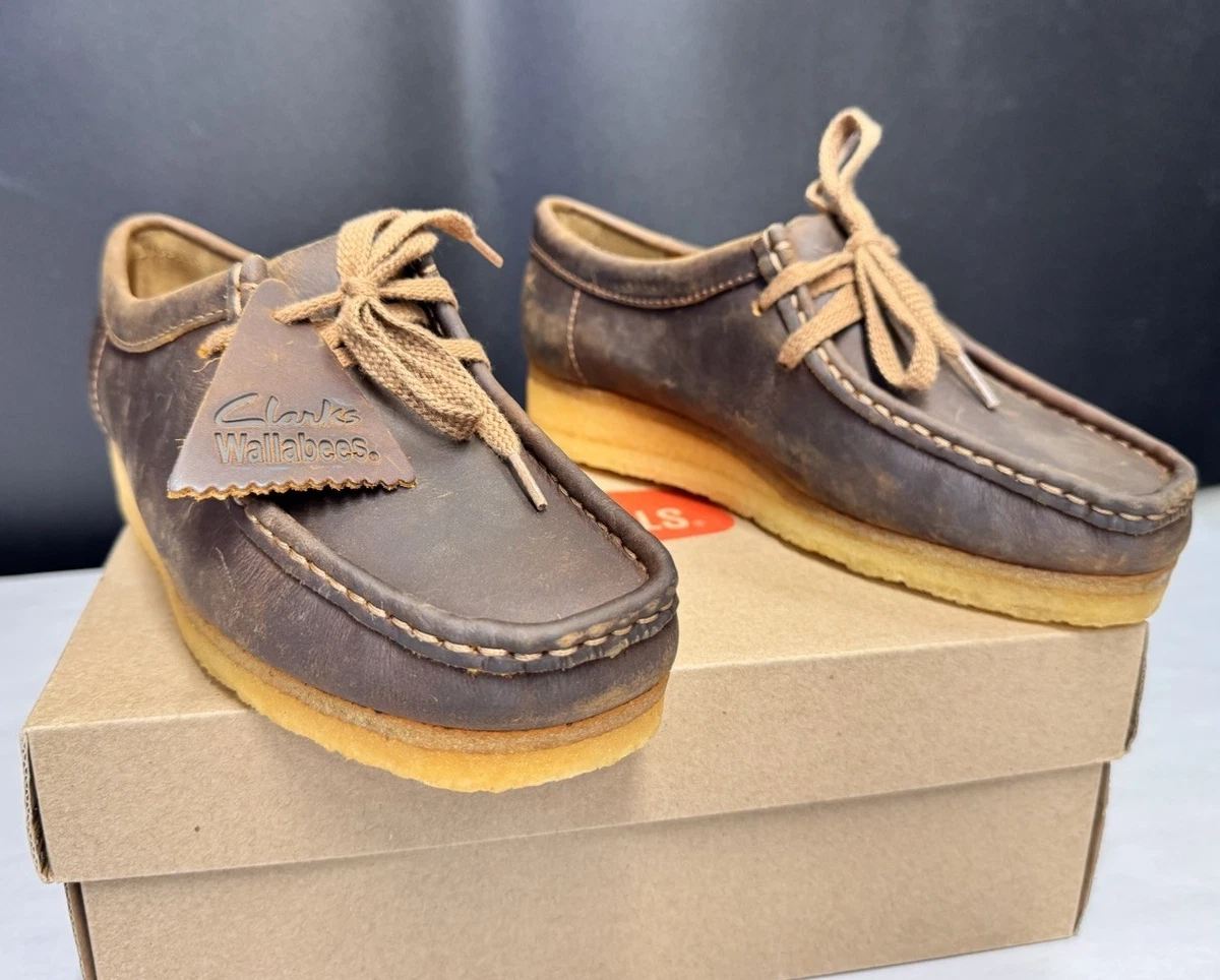 Vintage Clarks Original Wallabee Mens 8.5M‎ Beeswax Brown Crepe Sole Shoes 35425 Clarks Wallabee Boots for Women Brown for sale - eBay main image 4