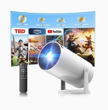 Mini Projector with WiFi and Bluetooth, Portable Projector Built-in Apps Supp...