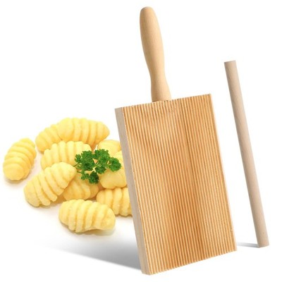 Ymapinc Gnocchi Boards and Ravioli Rolling Pin, Wood Pasta Roller Pin, Homema...