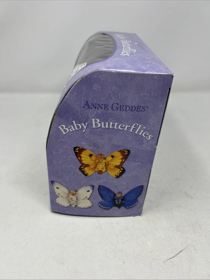 Muñeca Anne Geddes Baby Butterflies 2001 colección llena de frijoles amarillos  Foto 3 de 4
