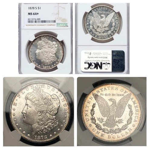 1878-S Morgan Dollar - NGC MS-64+ (Plus); Better Date; Semi-Reflective Fields