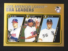 2005 Topps Upate & Highlights #UH139 GOLD ERA Leaders Santana Buehrle Millwood