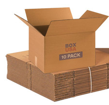 Medium Moving Boxes 18x14x12, 10-Pack Corrugated Shipping/Packing Boxes