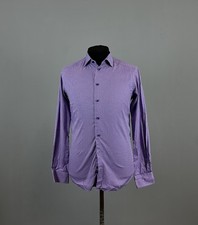 ETON Slim Fit Purple Stripe Long Sleeve Button Down Shirt Size 39 / 15 1/2