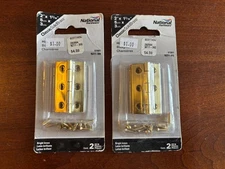 National Hardware 2"x 3/16" Bright Brass Hinges