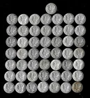 Mercury Dime Roll (50 Coins) 90% Silver (1924-45)  Lot C81