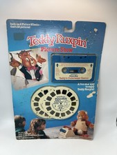 Worlds of Wonder 1989 Teddy Ruxpin Picture Show Cassette Tape and Picture Wheels