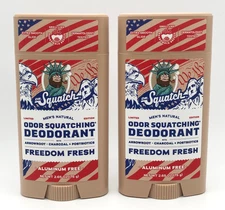 Dr Squatch Freedom Fresh Mens Natural Deodorant - 2 Pack - Limited Edition