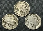 Nice 1913 D Type 1 Buffalo Nickel, Full Horn, with Free 1919 D & 1917 S Fillers