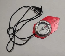 Vintage Silva Red Aluminum Compass