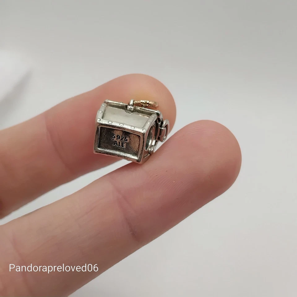Genuino Pandora Club 2019 Cofre del Tesoro Piedra Diamante ALE S925 Oro Rosa #2723U Foto 4 de 4